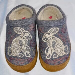 Acorn Forest Clog Slipper - Women's Size 8-9 - Boiled Wool Upper, Rubber Sole